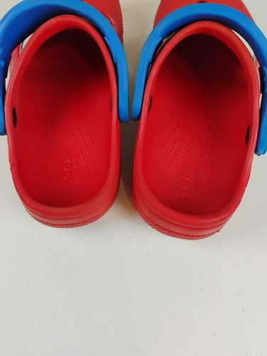 Crocs Scarpe Bambini Ragazzi Rosso Spider-Man Zoccoli, Scarpe Slip On C-13 - Foto 9 di 11