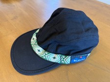 Kavu Black Canvas Aztec Strap Back Panel Cap ...