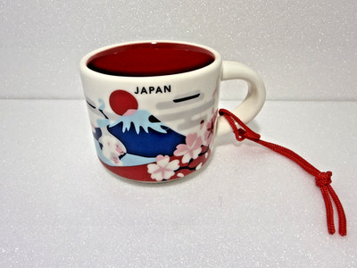 Starbucks Japan Mini Mug You Are Here ORNAMENT Sakura Mt Fuji Sushi 2oz 59ml