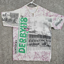 Vintage 1992 KENTUCKY Derby 118 Horse Racing AOP Screen Stars Large