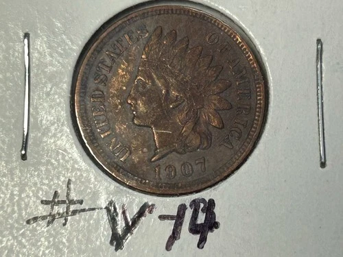 1907 VF/XF Indian Head Cent, Item V-14