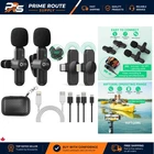 Omnidirectional Wireless Lavalier Mic Set with Dual Receivers for Live Streaming