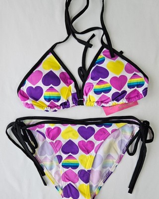 Choice By Bluewave  Print String Bikini. Sz L NWT
