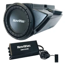 NavAtlas NRZ10BPK UnderDash 10" Waterproof Subwoofer with Mono Block Amplifier