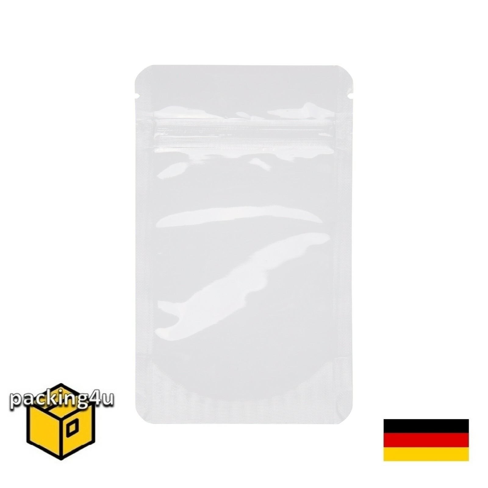 Bild 11 - Standbodenbeutel Weiß Beutel Druckverschlussbeutel Doypack Stehbeutel Tüte