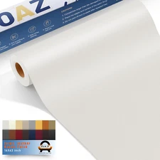 OAZ Large Self-Adhesive Leather Repair Patch for Furniture and Automotive White