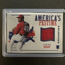 2022 Panini Chronicles America's Pastime Swatches Blue #APS-JG Josiah Gray /99 