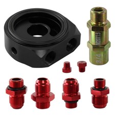 For Universal 10AN Oil Cooler Oil Filter Sandwich Plate 3/4-16 UNF M20x1.5