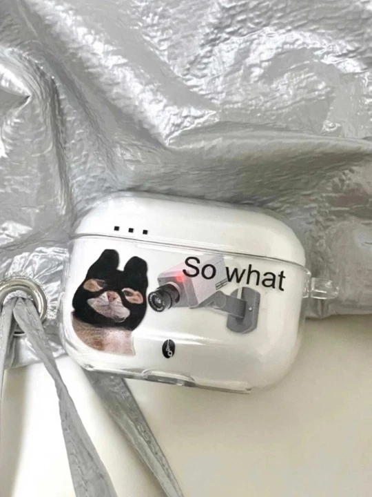 Divertido Gato Lindo Anime Estuche Transparente Apple Airpods Pro Gen 2 3 4 Kawaii Corea Foto 4 de 4