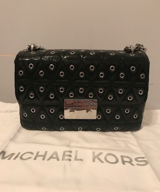 michael kors sloan lg chain shoulder bag black
