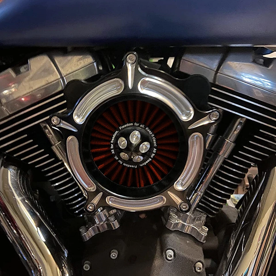 Turbine Air Intake For Harley Dyna/Softail Heritage/Fat Boy 1993-2015 Foto 3 de 4