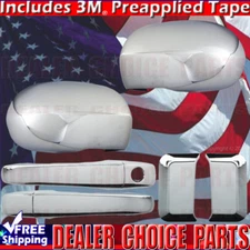 For 2007-2014 2015 2016 JEEP COMPASS Chrome Door Handle COVERS+Folding Mirrors