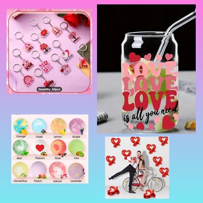 Valentine Tumbler With Keychain, Bath Bomb, And A Balloon. Keep It Or Give Away!