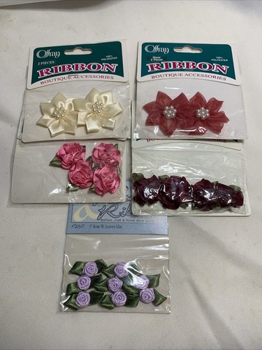 Offray 4 Daríce 1 Ribbon Accessories Roses Multi Colors 20 Total Lot 2 ...