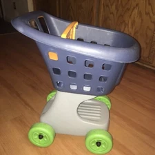 Step 2 Little Helper’s Shopping Cart Blue Gray Green Yellow * MADE IN USA *