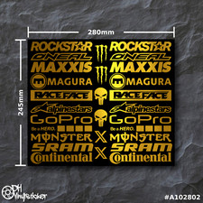 Sponsoren Stickersatz Gold | Aufkleber Set Fa...