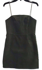Urban Outfitters Women’s Strappy Mini Dress 6 Army Green Corduroy College Trendy