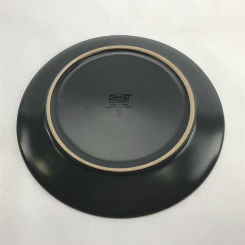 4 Pcs IKEA 12011 FÄRGRIK Dark Gray Grey Blue 8" Salad Bread Dessert