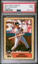 1987 Topps Traded TIFFANY Matt Williams Rookie Baseball Card #129T PSA 9 Mint