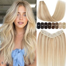 Clip In 100 Human Hair Extensions Russian Real Remy One Piece 3/4 Full Head US