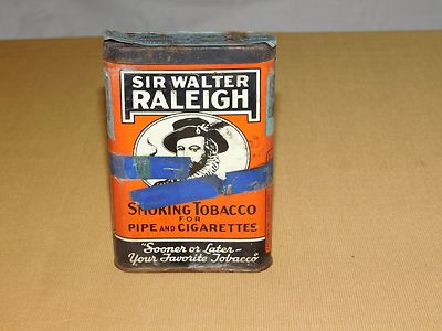 VINTAGE SIR WALTER RALEIGH PIPE & CIGARETTES SMOKING TOBACCO TIN *EMPTY******
