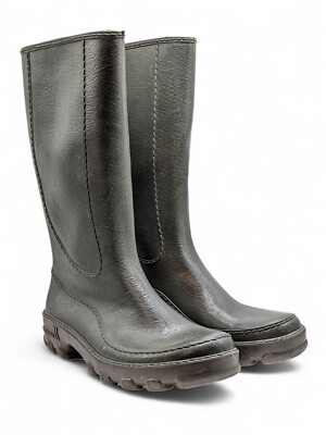 ROMIKA Green Brown Rubber Boots Wellies Men s EU44 US10 Vintage W Germany