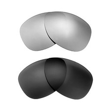 Walleva Titanium and Black Polarized Lenses For Ray-Ban RB3362 Cockpit 59mm