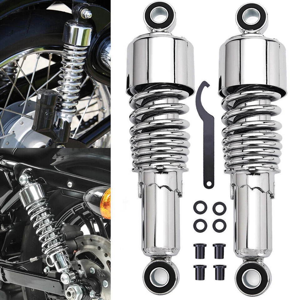 10.5" Slammer Rear Absorber Shocks Lowering Kit For 84-UP Harley Touring FLHR Foto 3 de 4