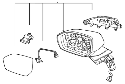 Hyundai Palisade Mirror Right Side Blind Spot 87620-s8140 2020 