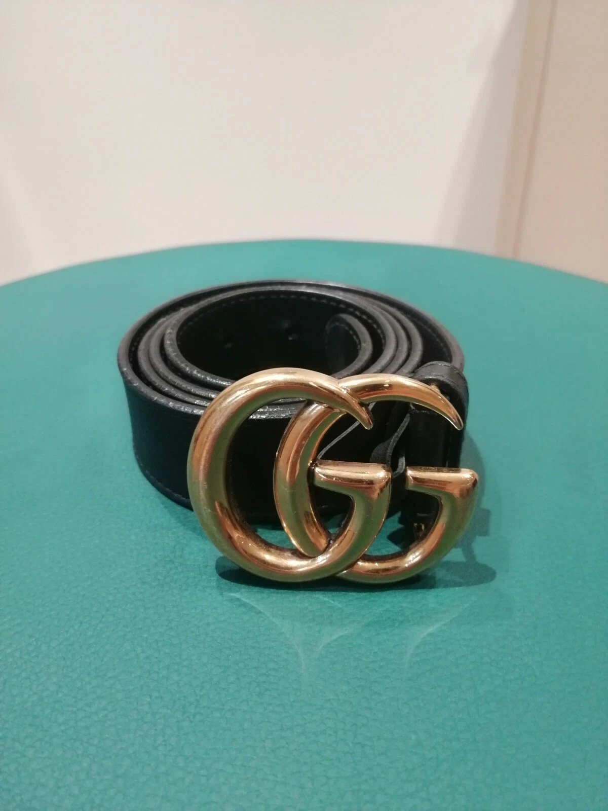 Ceinture Gucci GG boucle dorée