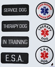 Service Dog - Therapy Dog - ESA Support Animal - Vest Patches ALL ACCESS CANINE  