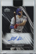 MATT MERVIS 2024 Topps Chrome Black Base AUTO Card CHICAGO CUBS