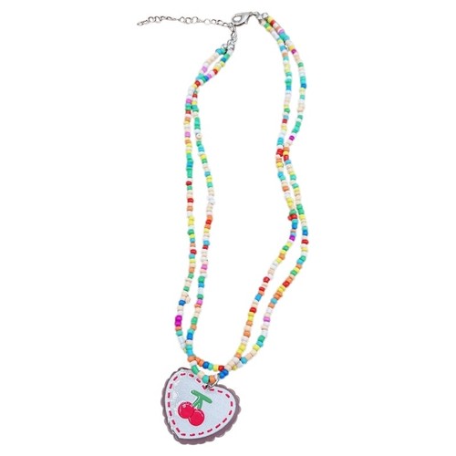 Bohemian Beaded Necklace Flower Loves Necklace Colored Bead Tulips Necklace - Picture 11 of 12