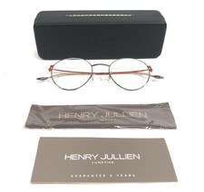 Henry Jullien Eyeglasses Frames LONGWOOD C24C34 Silver Orange Wire Rim 50-20-145