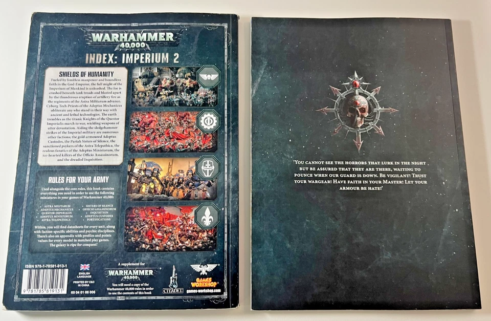 Warhammer 40K Capítulo Aprobado Índice Imperio 2 Lote x4 - Libros de Reglas 2017-2019 Foto 2 de 4