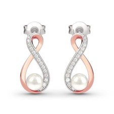925 Silver Cubic Zirconia Ear Stud Hook Dangle Earrings Elegant Women Jewelry