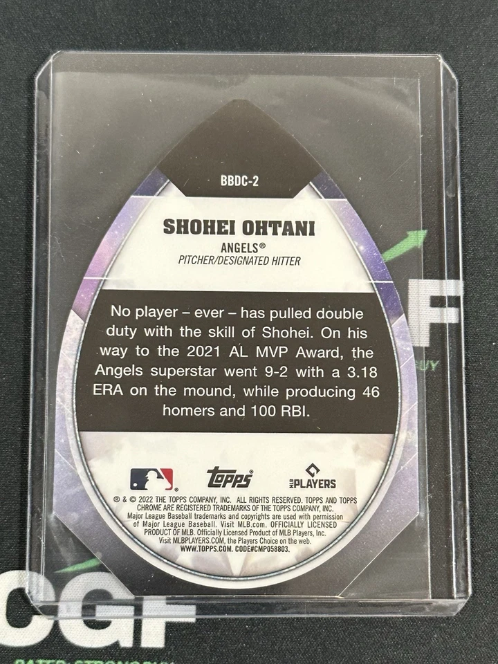 2022 Topps Chrome Ben Baller - Diamond Die-Cuts Shohei Ohtani #BBDC-2 - Image 2 of 2