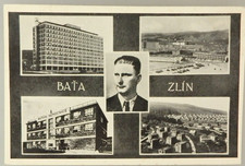 Portr&auml;t Postkarte mit Fabrikant Tomas Bata in Stadt Zlin in M&auml;hren (144838)