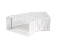 Flachkanal Bogen 45° Pvc (Horizontal) 110X55Mm - Kanalbogen Horizontal