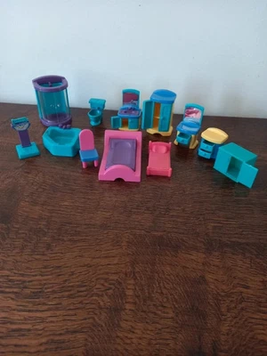 jouet .meubles de poupée salle de bain et chambre - Photo 1/4