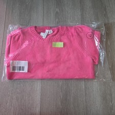 Janie and Jack Girls Pointelle Textured Sweater Size 12 Pink