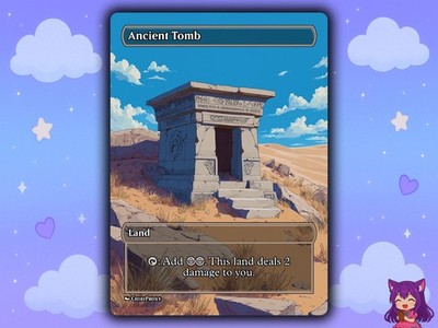 Ancient Tomb Land Chibi Anime Style Single Card Proxy Card Custom For EDH