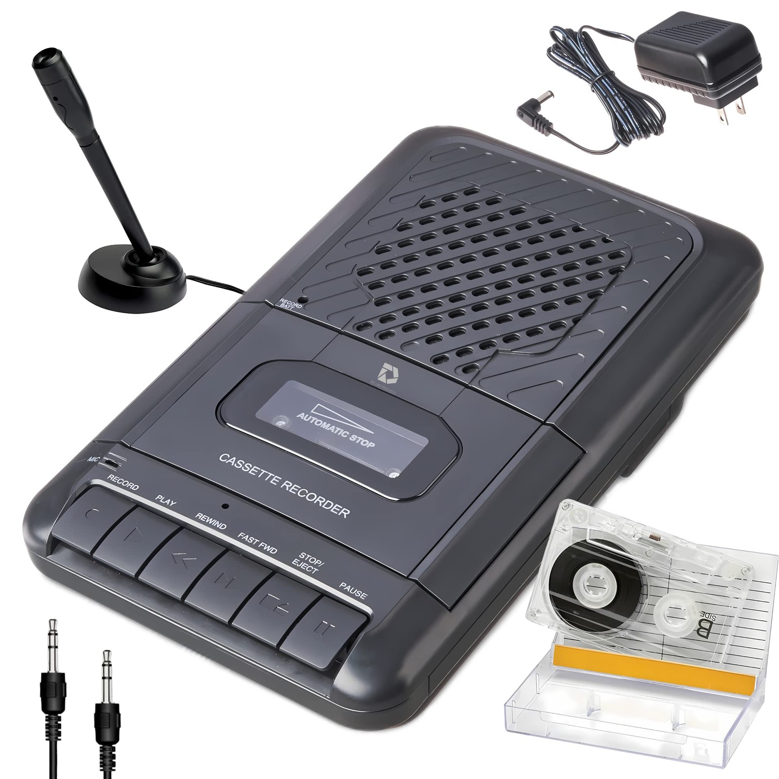 . Record To Cassettes Via Mic Or Aux In...