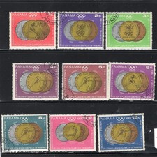 PANAMA #487-487H 1968 OLYMPIC MEDALS MINT VF NH O.G CTO aa
