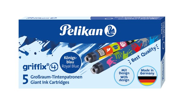 3-60X Pelikan Griffix GroßRaum-Tintenpatronen, In Faltschachtel Spare Bis Zu 61%-image