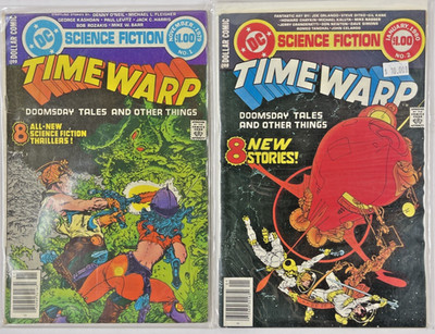 Time Warp #1 & #2 DC Comics Science Fiction 1979 Lot of 2 Vintage Comic Books