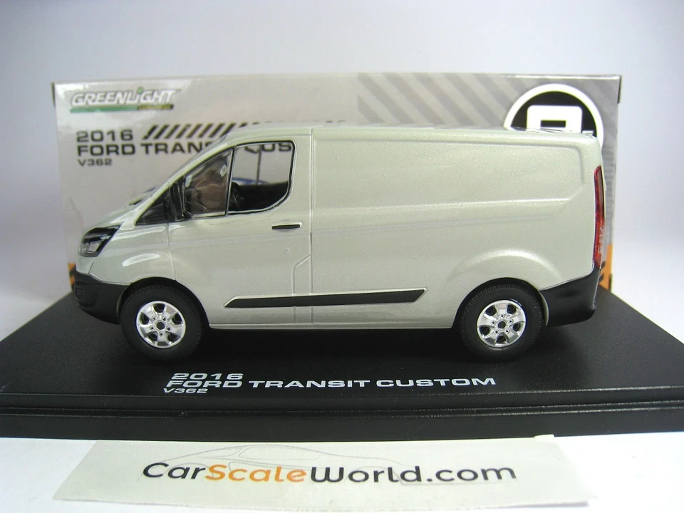 FORD TRANSIT CUSTOM 2016 (V362) 1/43 GREENLIGHT - TRIPLE9 (MOONDUST SILVER) - Imagen 2 de 3