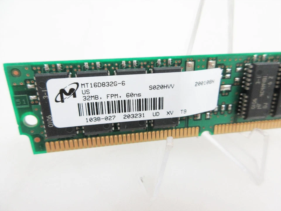 MICRON MT16D832G-6 32MB SIMM DESTOP RAM MEMORY 72 PIN - Image 2 of 3