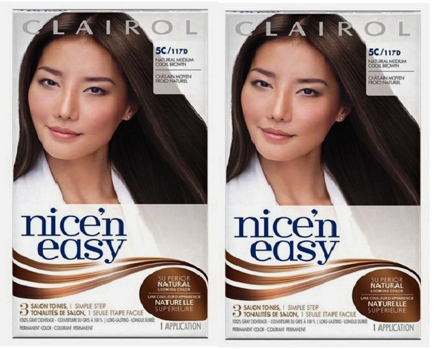 2 of Clairol Nice 'N Easy Hair Color, 5C/117D Natural Medium