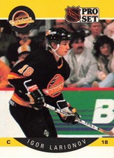 Igor Larionov 1990-91 Pro Set #297 Vancouver Canucks RC Hockey